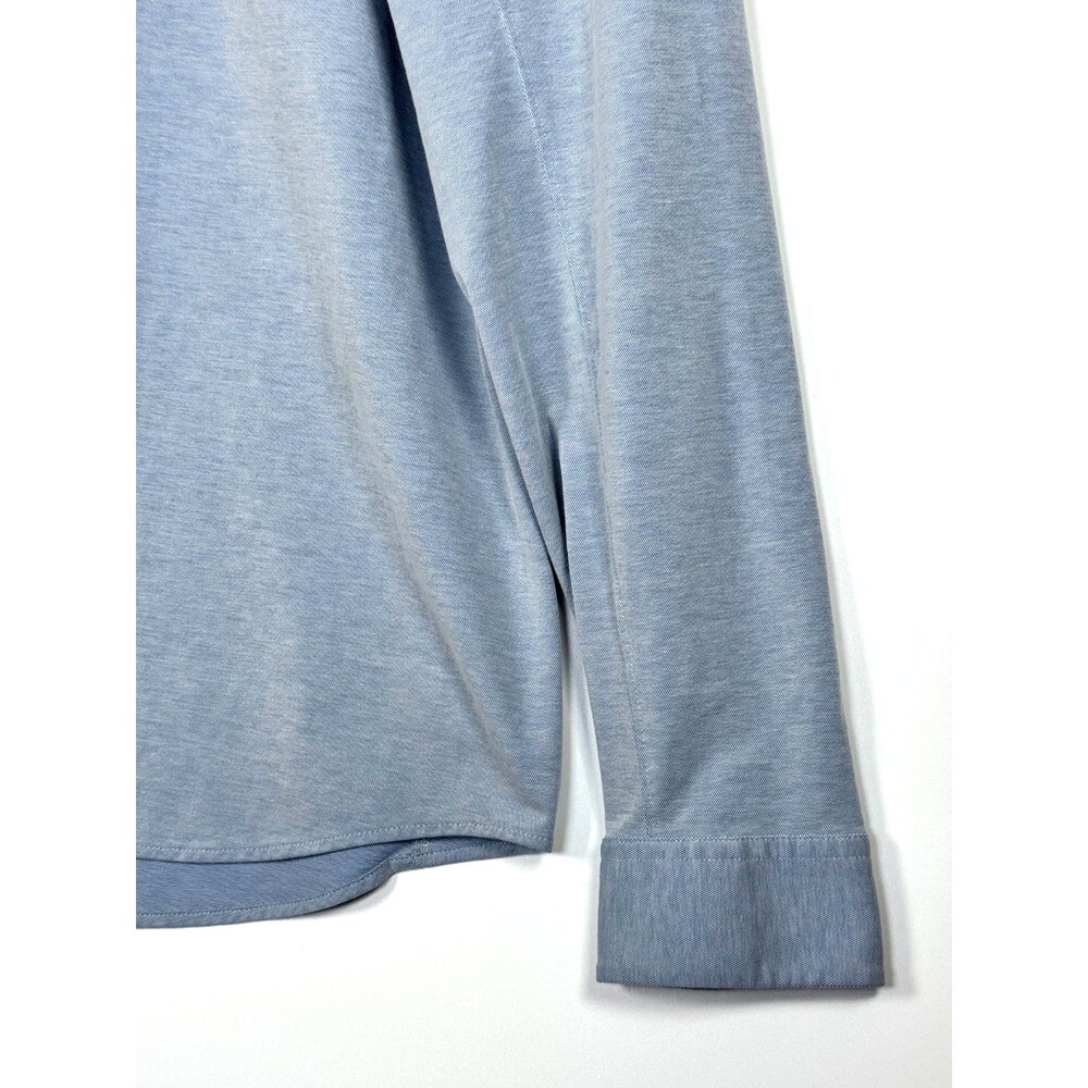 Lululemon Oxford Shirt Mens Blue‎ Long Sleeve Button Front Pocket Minimalist - Picture 9 of 16